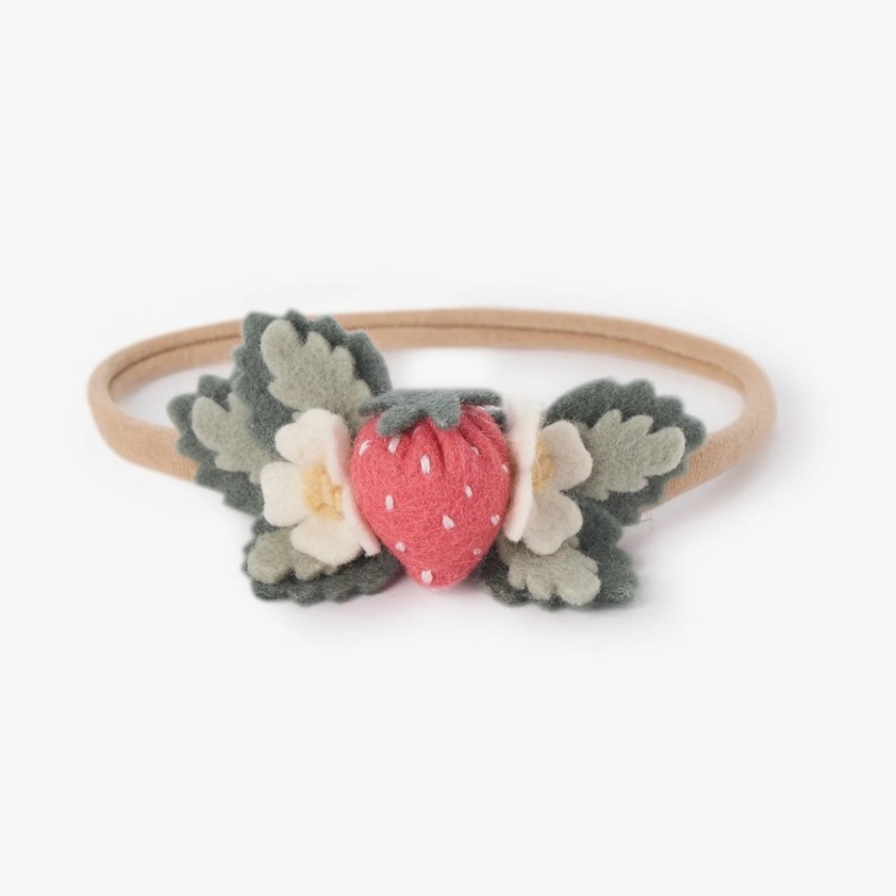 NWT Strawberry Felt Berry Headband